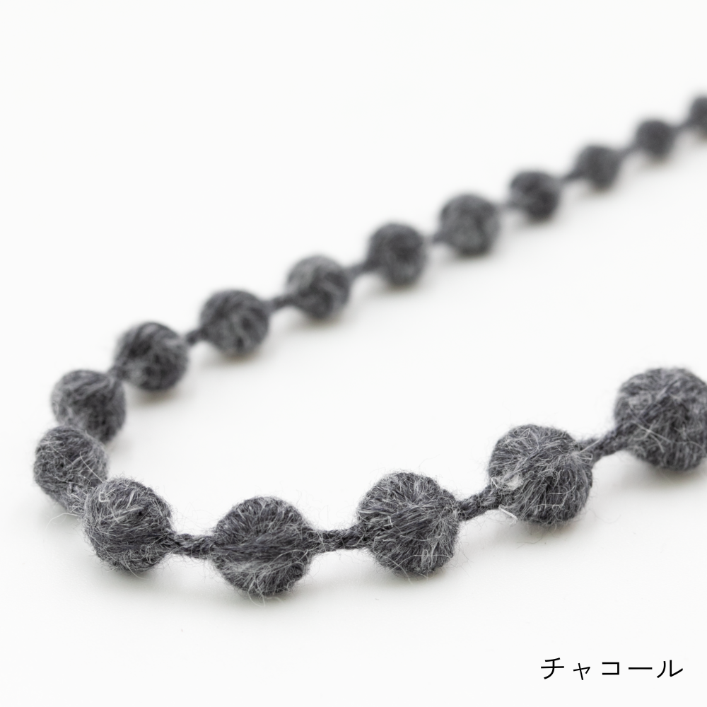 Necklace Sphere Plus 60 Silk/linen - Charcoal