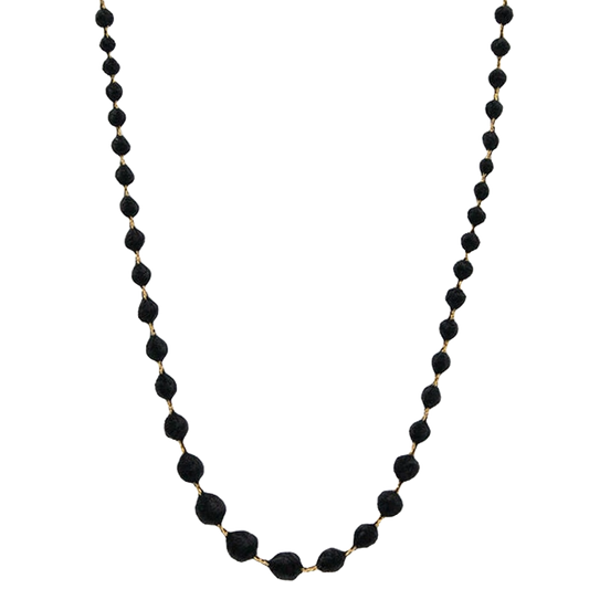 Necklace Sphere Plus 60 glitter - Black x Gold
