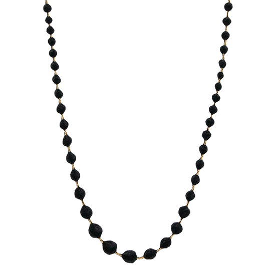 Necklace Sphere Plus 80 glitter - Black x Gold