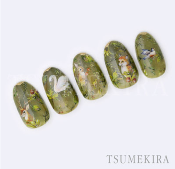 Nail Stickers - green forest