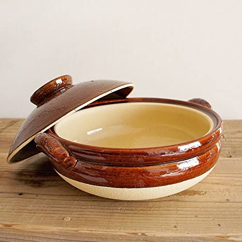 Donabe Clay Pot - Brown φ18.5×H10.5 cm