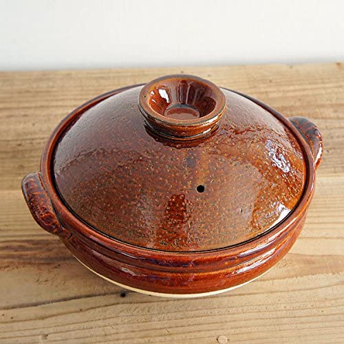 Donabe Clay Pot - Brown φ18.5×H10.5 cm