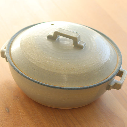 Donabe Clay Pot - Grey W28.5×D25.5×H13.0cm
