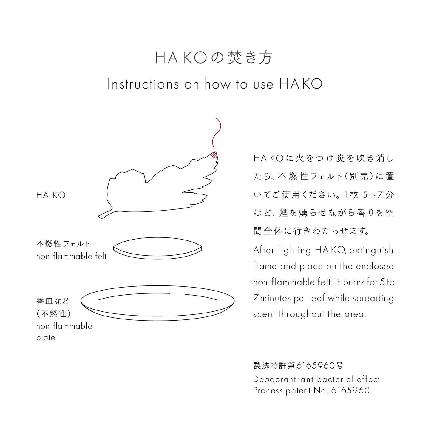 HAKO Paper Leaf Incense  (Spring)  ‐ Dephne