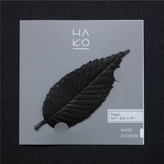 HAKO Special Black Paper Leaf Incense - Sleep (Cedar & Lavender)