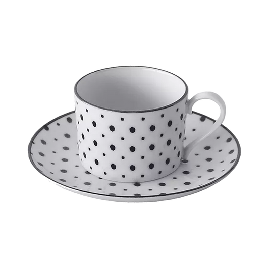 Coffee Cup and Saucer - Mameshibori Dots