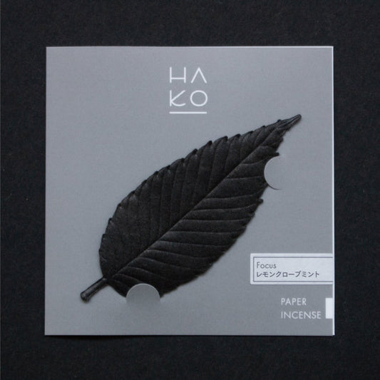 HAKO - Special Black Paper Leaf Incense - Focus (Lemon Clove Mint)