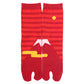Japanese Tabi Socks - Red Fuji