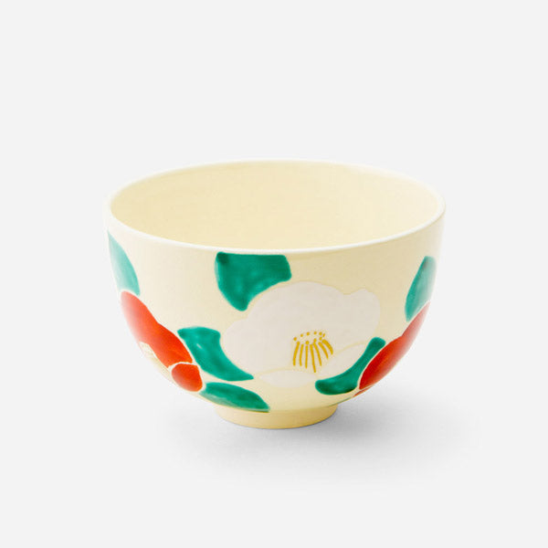 Matcha Bowl - Red and White Camelia