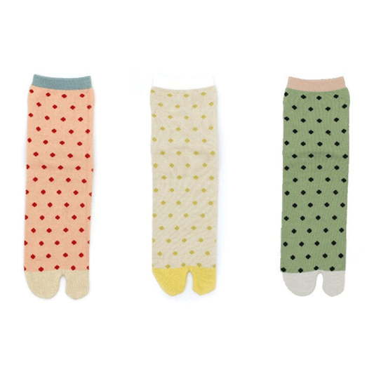 Tabi Socks (incl.wool) - Dots (Various Colours)