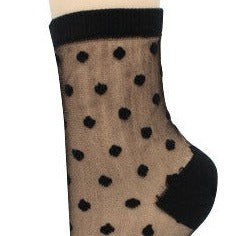 Sheer Socks - Dots (Various Colours)